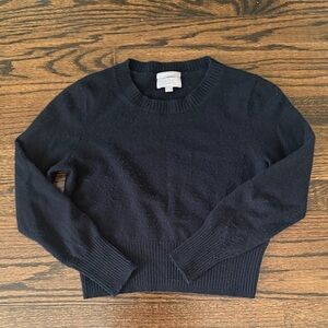J. Crew cropped cashmere Women's Black Sweater